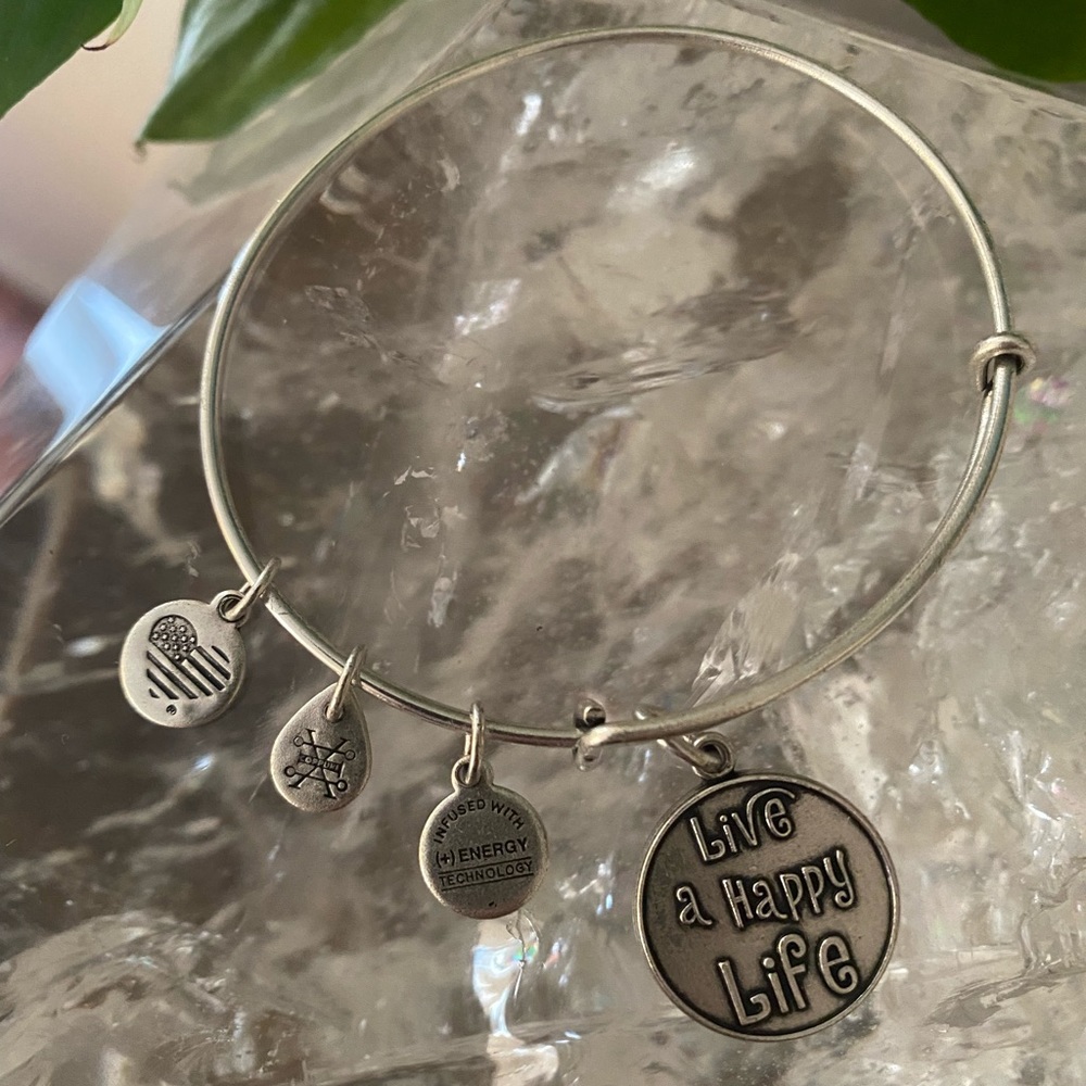 Alex And Ani live a happy life charm bracelet